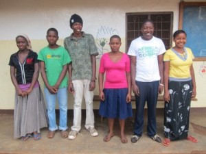 Rasheed with some of the students and staff of Salama Center